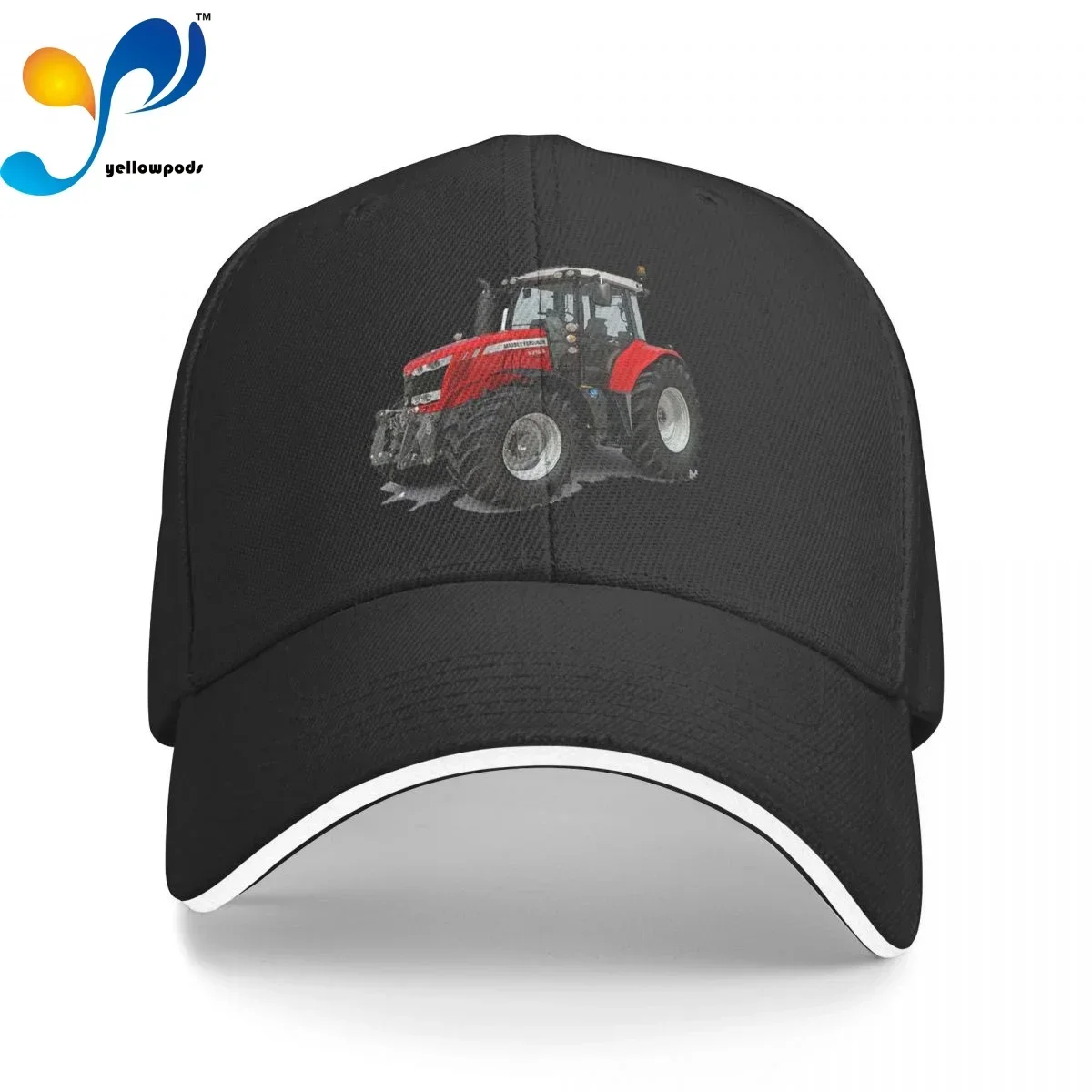 Agriculture Farming Cartoon - Baseball Cap Men Massey Ferguson Black